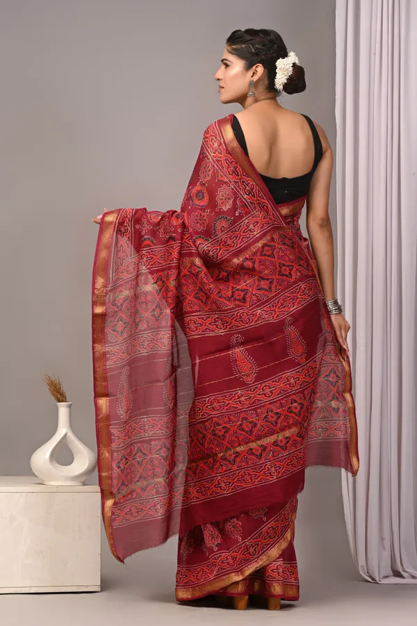 Red_Maheshwari_Silk_Traditional_Printed_Saree_For_Women