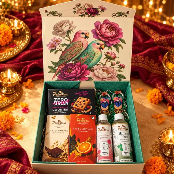 PuraWow_Diwali_Gift_Hamper_|_Zero_Sugar_Festive_Box_|_5_Products_|_Chocolates_+_Sharbats_+_Cookies_|_Healthy_Diwali_Gift