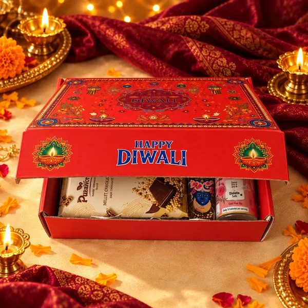 PuraWow_Happy_Diwali_Gift_Hamper_|_Zero_Sugar_Festive_Box_|_Millet_Chocolate_+_Rose_Sharbat_+_Cookies_|_Healthy_Diwali_Gift