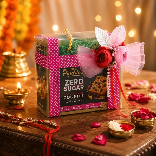 PuraWow_Rakhi_Gift_Hamper_|_Zero_Sugar_Cookies_+_2_Dark_Chocolate_Bars_|_Mixed_Berries_Cookies,_Zesty_Orange_&_Roasted_Nuts_Chocolate_|_No_Added_Sugar_|_Healthy_Rakhi_Gift_|_Premium_Gift_Box