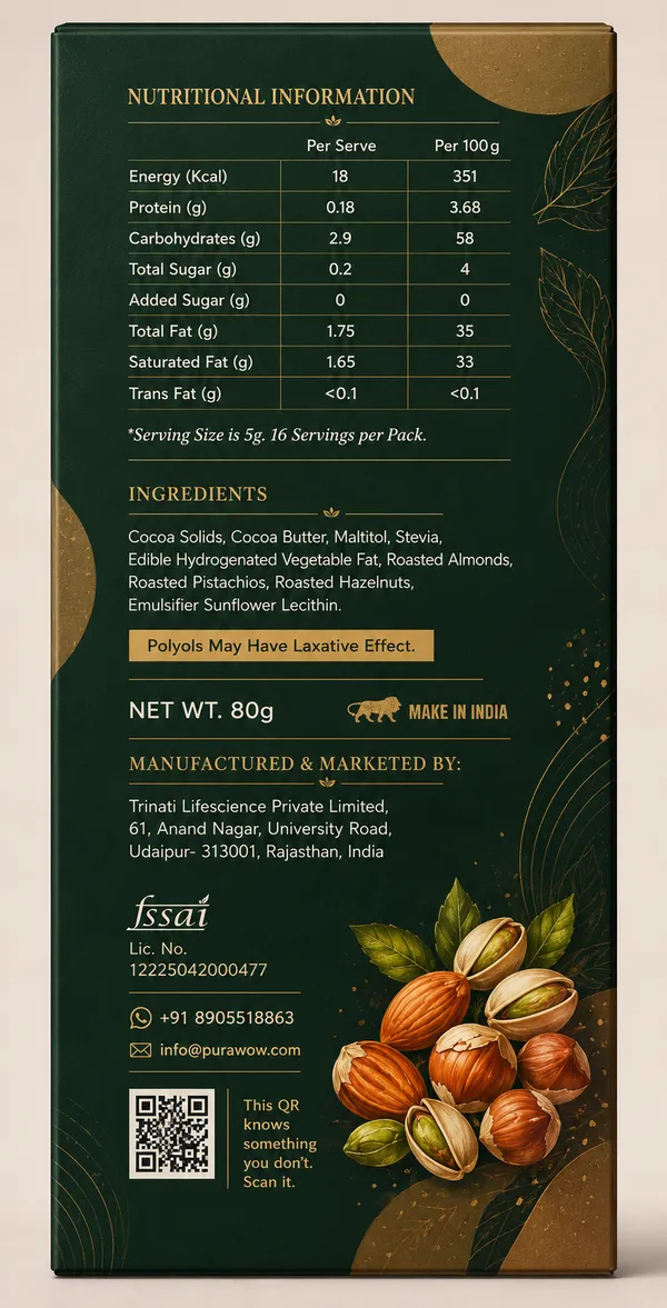 PuraWow_Roasted_Nuts_Dark_Chocolate_Bar_|_Almonds,_Pistachios_&_Hazelnuts_|_Zero_Added_Sugar_|_Stevia_Sweetened_|_80g