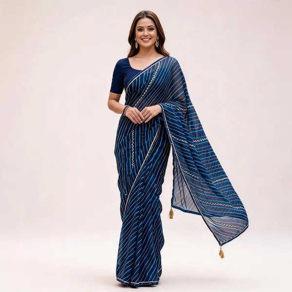 Blue_Georgette_Embroidered_Fancy_Saree_For_Women