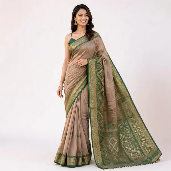 Beige_Silk_Zari_Woven_Border_Fancy_Saree_For_Women