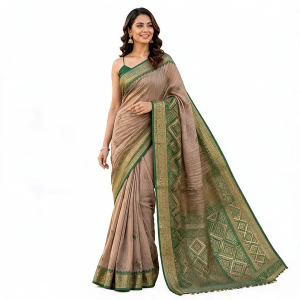 Beige_Silk_Zari_Woven_Border_Fancy_Saree_For_Women