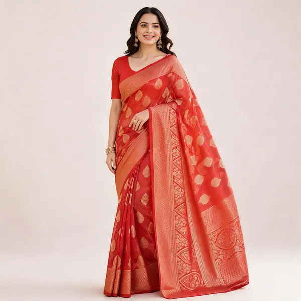 Red_Chiffon_Zari_Woven_Fancy_Saree_For_Women