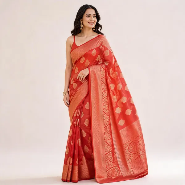 Red_Chiffon_Zari_Woven_Fancy_Saree_For_Women