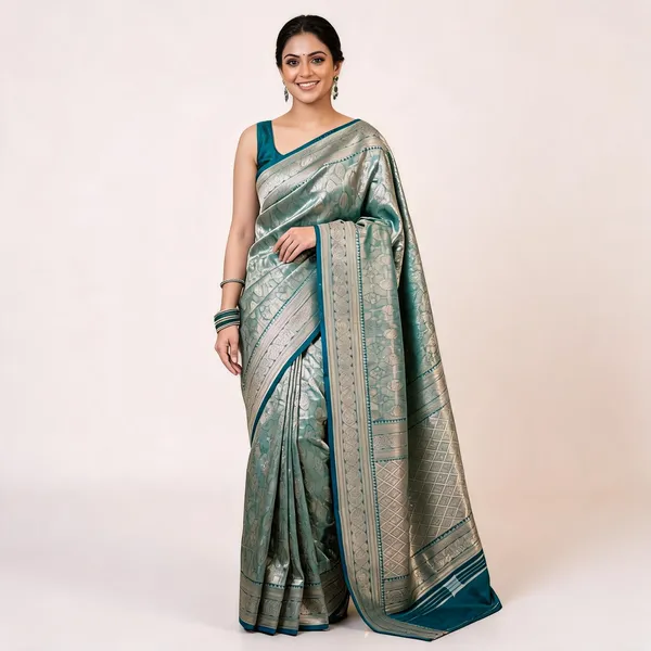 Sea_Green_Silk_Zari_Woven_Banarasi_Saree_For_Women