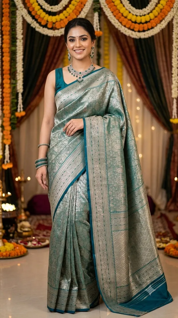 Sea_Green_Silk_Zari_Woven_Banarasi_Saree_For_Women