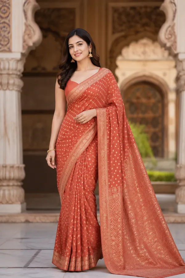 Peach_Dola_Silk_Zari_Woven_Fancy_Saree_For_Women