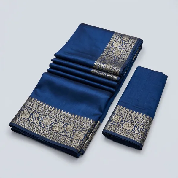 Marziyaa_Self_Design_Banarasi_Jacquard_Saree_(Blue)