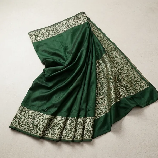 Marziyaa_Self_Design_Banarasi_Jacquard_Saree_(Green)