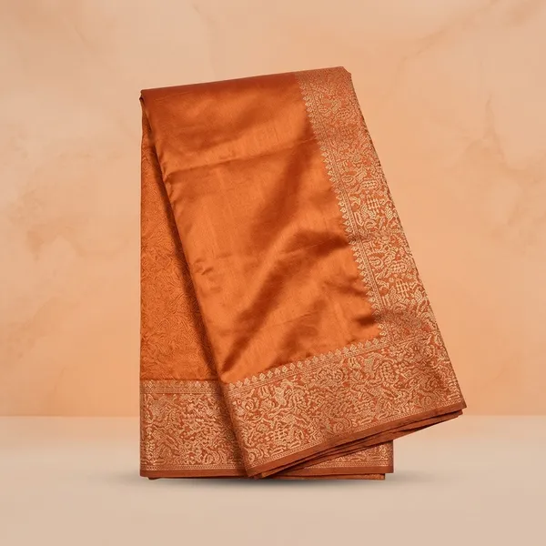 Marziyaa_Self_Design_Banarasi_Jacquard_Saree_(Orange)