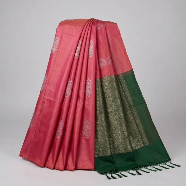 Marziyaa_Floral_Print_Banarasi_Jacquard_Saree_(Pink)