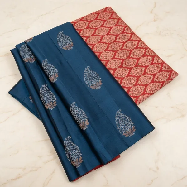 Marziyaa_Embellished_Woven_Polka_Print_Banarasi_Jacquard_Saree_(Blue)