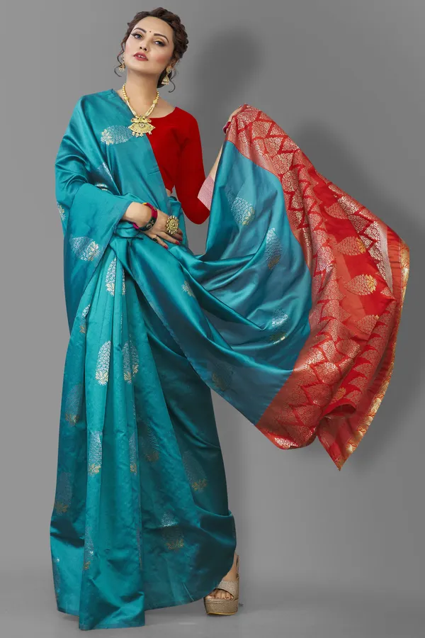 Marziyaa_Paisley_Banarasi_Jacquard_Saree_(Blue)