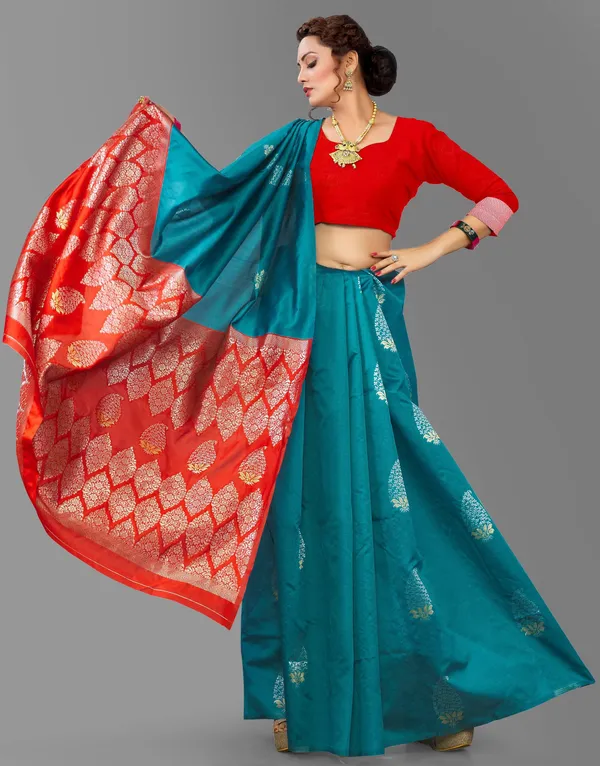 Marziyaa_Paisley_Banarasi_Jacquard_Saree_(Blue)