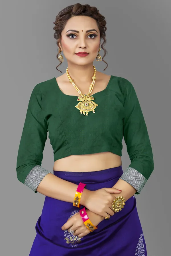 Marziyaa_Paisley_Banarasi_Jacquard_Saree_(Purple_Green)