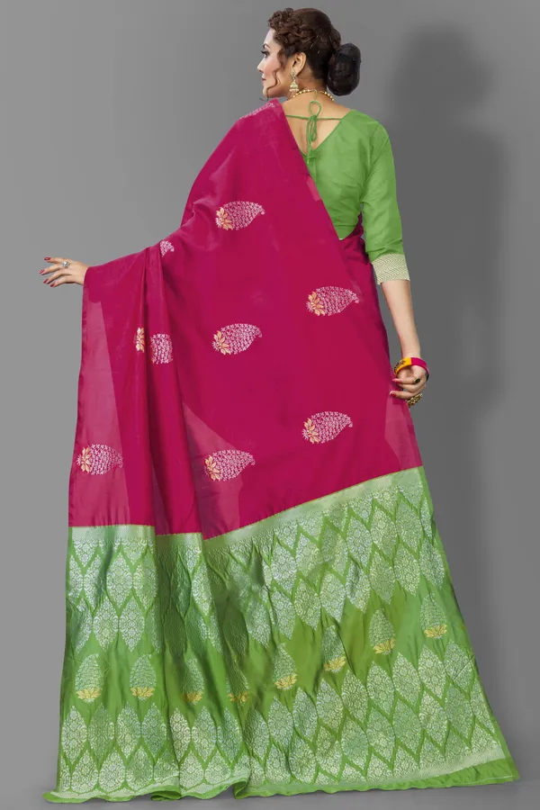 Marziyaa_Paisley_Banarasi_Jacquard_Saree_(Pink)