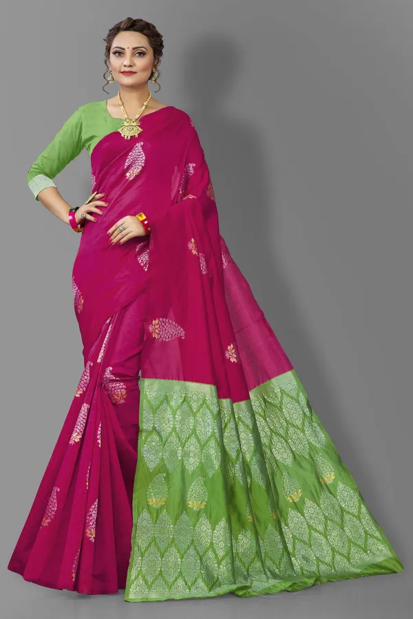 Marziyaa_Paisley_Banarasi_Jacquard_Saree_(Pink)