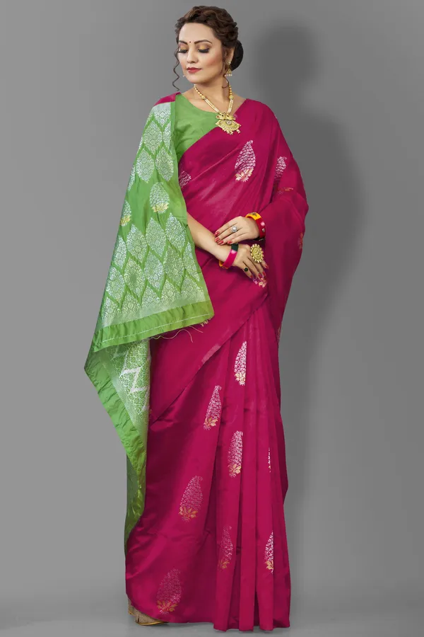 Marziyaa_Paisley_Banarasi_Jacquard_Saree_(Pink)