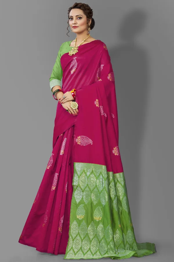 Marziyaa_Paisley_Banarasi_Jacquard_Saree_(Pink)