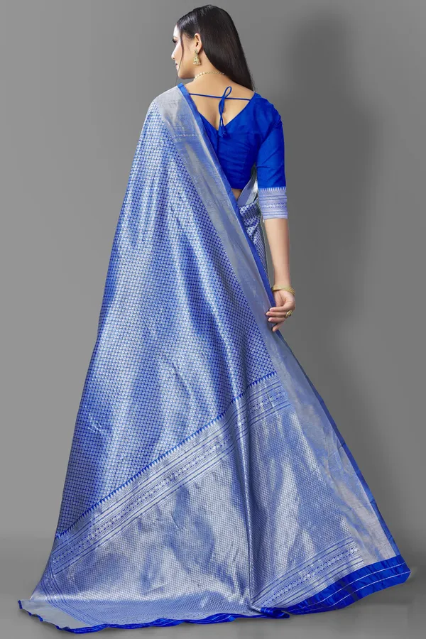 Marziyaa_Woven_Banarasi_Jacquard_Saree_(Blue)