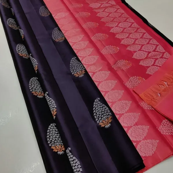 Marziyaa_Embellished_Woven_Polka_Print_Banarasi_Jacquard_Saree_(Dark_Blue)