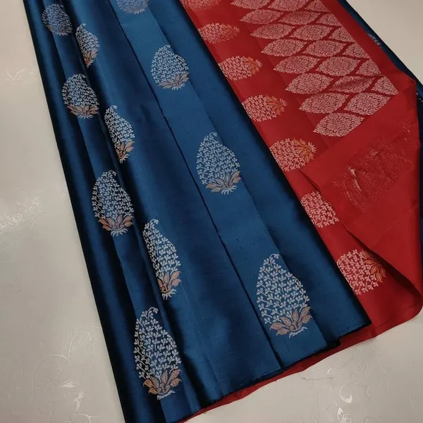 Marziyaa_Embellished_Woven_Polka_Print_Banarasi_Jacquard_Saree_(Blue)