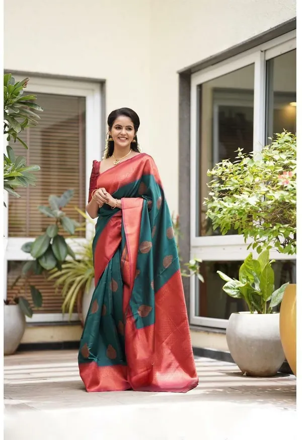 Marziyaa_Self_Design_Banarasi_Jacquard_Saree_(Green)