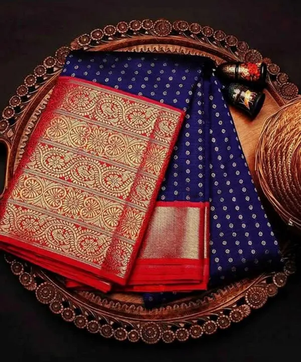 Marziyaa_Woven_Banarasi_Jacquard_Saree_(Blue)