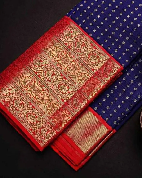 Marziyaa_Woven_Banarasi_Jacquard_Saree_(Blue)
