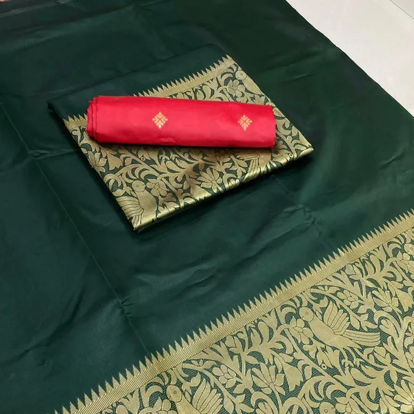 Marziyaa_Self_Design_Banarasi_Jacquard_Saree_(Green)