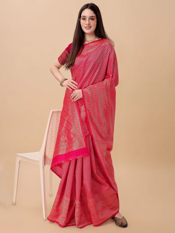Marziyaa_Printed_Banarasi_Jacquard_Saree_(Pink)