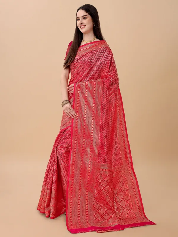 Marziyaa_Printed_Banarasi_Jacquard_Saree_(Pink)