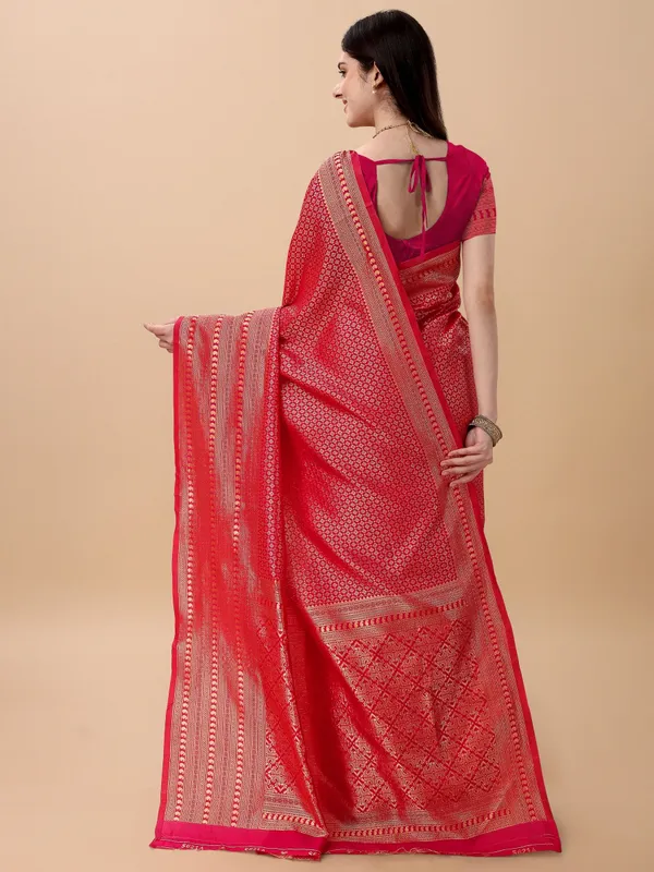 Marziyaa_Printed_Banarasi_Jacquard_Saree_(Pink)