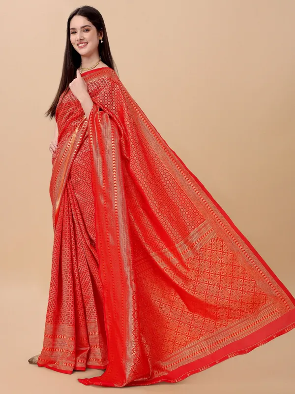 Marziyaa_Printed_Banarasi_Jacquard_Saree_(Red)
