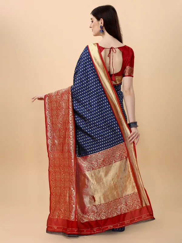 Marziyaa_Woven_Banarasi_Jacquard_Saree_(Blue)