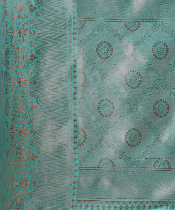 Marziyaa_Animal_Print_Banarasi_Jacquard_Saree_(Light_Blue)
