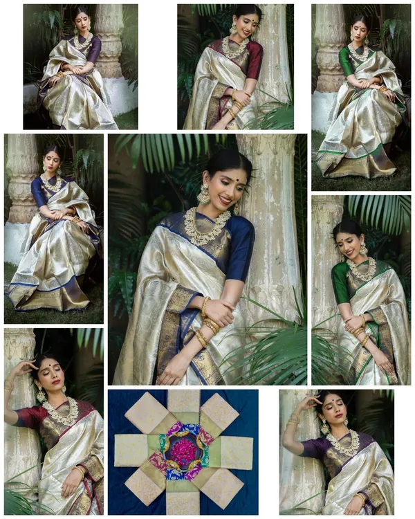 Marziyaa_Paisley_Banarasi_Jacquard_Saree_(Cream_Blue)