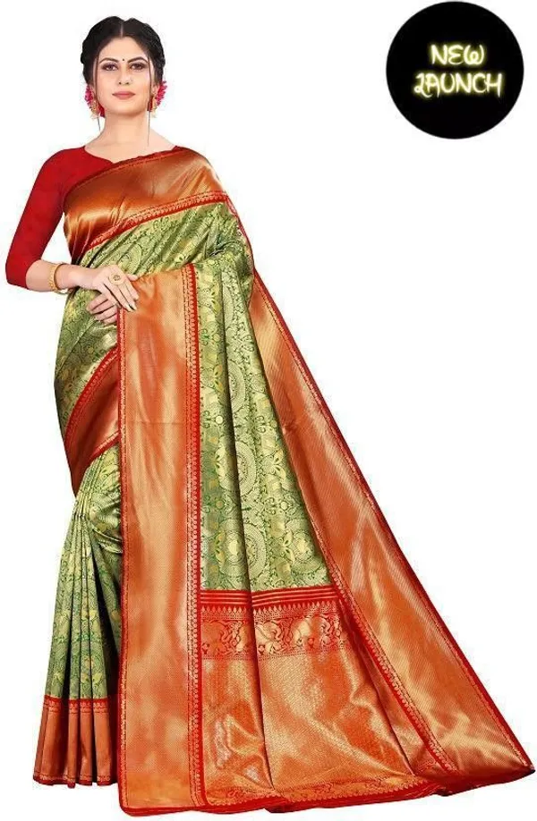 Marziyaa_Paisley_Banarasi_Jacquard_Saree_(Red)
