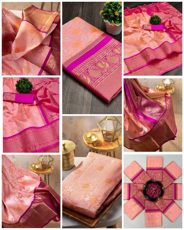 Marziyaa_Polka_Print_Banarasi_Jacquard_Saree_(Pink)
