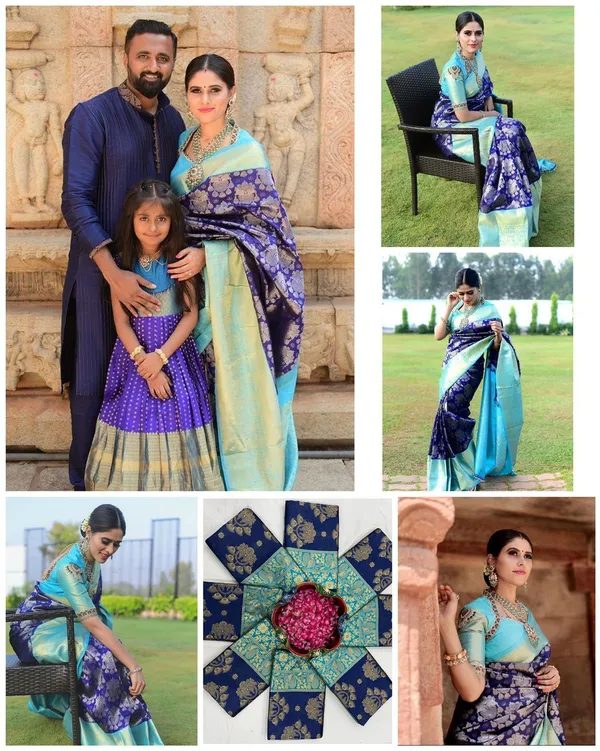 Marziyaa_Paisley_Banarasi_Jacquard_Saree_(Blue)