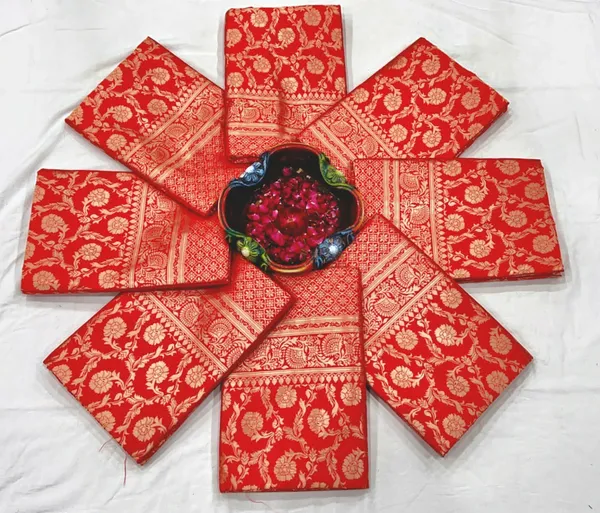 Marziyaa_Paisley_Banarasi_Jacquard_Saree_(Red)