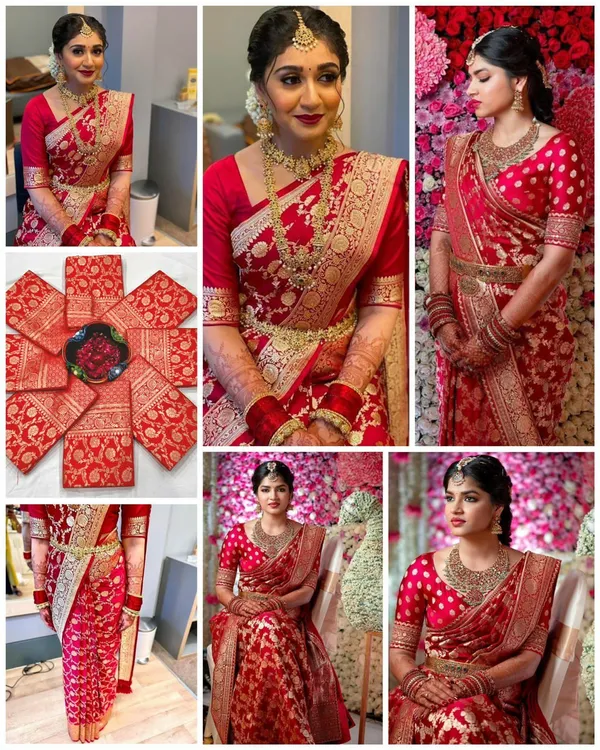 Marziyaa_Paisley_Banarasi_Jacquard_Saree_(Red)