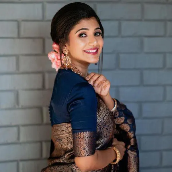Marziyaa_Polka_Print_Banarasi_Jacquard_Saree_(Blue)