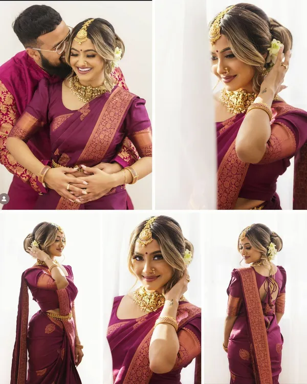 Marziyaa_Polka_Print_Banarasi_Jacquard_Saree_(Purple)