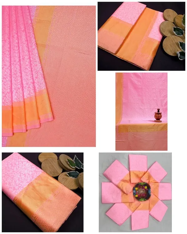 Marziyaa_Polka_Print_Banarasi_Jacquard_Saree_(Pink)