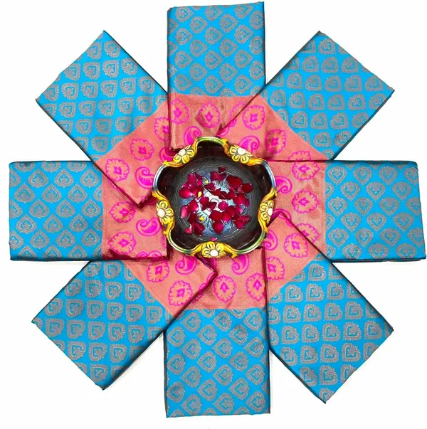 Marziyaa_Polka_Print_Banarasi_Jacquard_Saree_(Light_Blue)