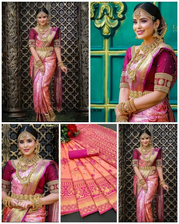 Marziyaa_Polka_Print_Banarasi_Jacquard_Saree_(Pink)