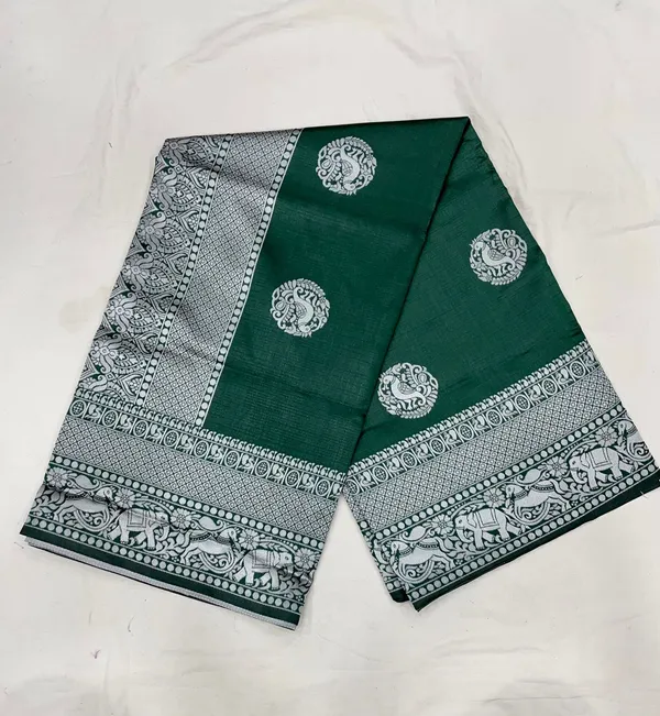 Marziyaa_Printed_Banarasi_Jacquard_Saree_(Green)